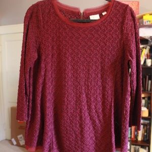 Postmark | Anthropologie Red Blouse w/ Zipper